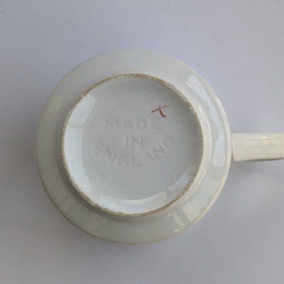 Vintage Johnson BrOne Size. Malaga Coffee Cup White Green Rust Paisley Mug - Picture 6 of 7